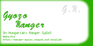 gyozo manger business card