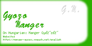 gyozo manger business card